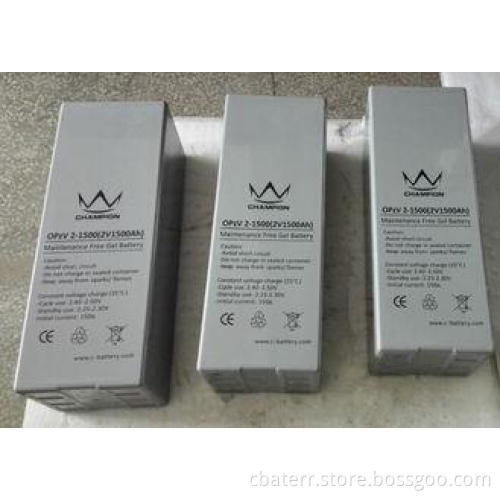 Tubular 2v 1500ah OPzV Battery Rechargeable Gel Battery For